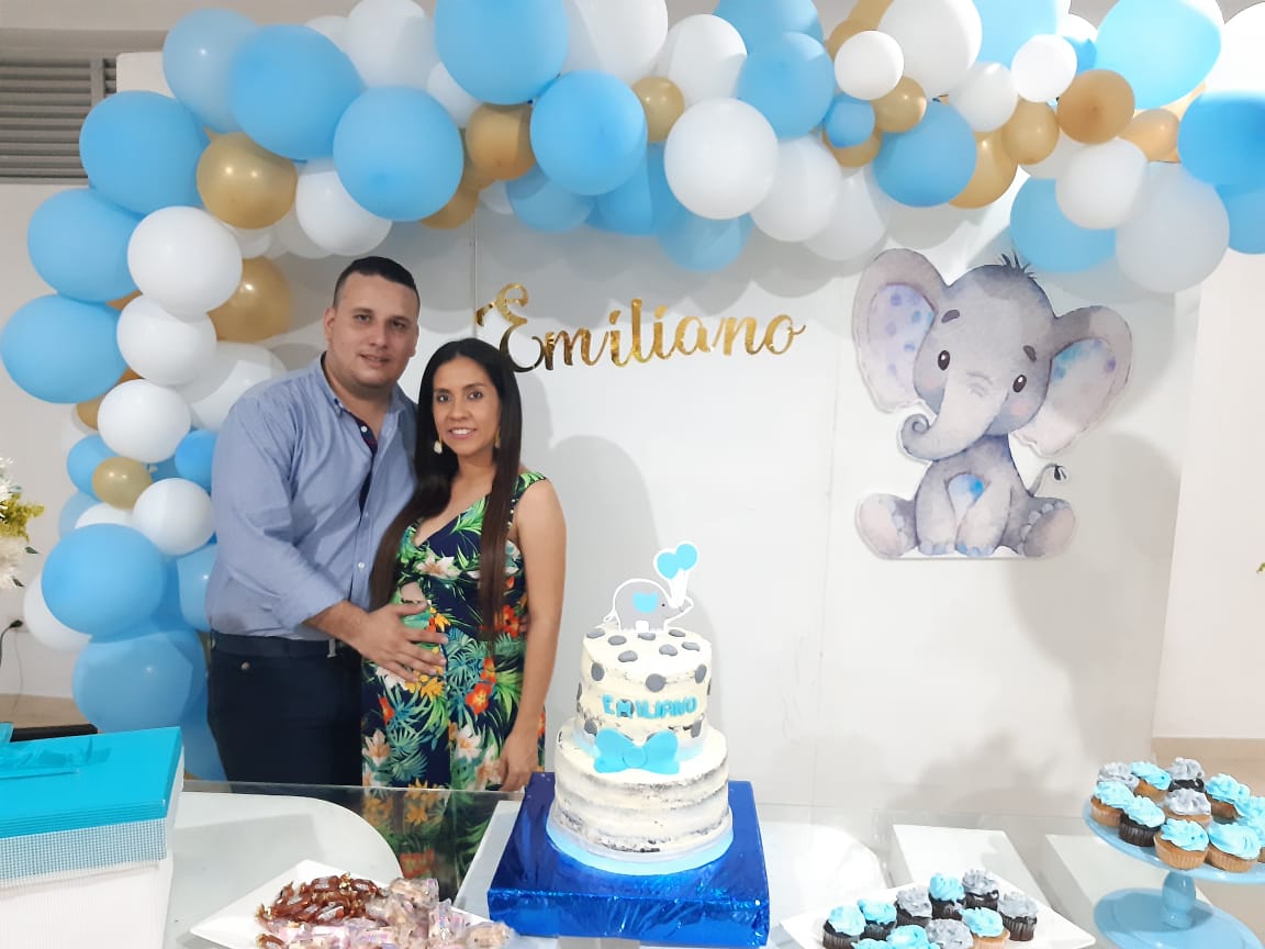 Los futuros padres, Luis Carlos Ardila y Nayive Vargas.